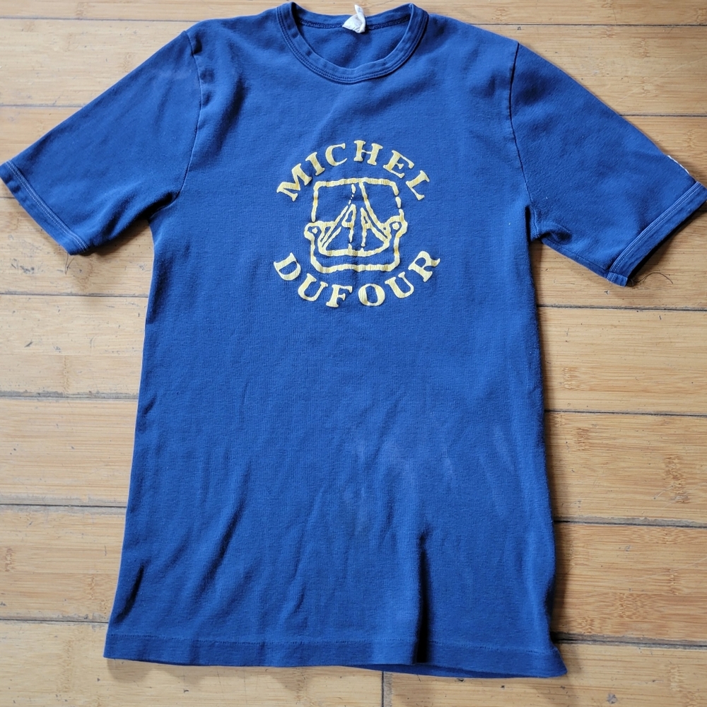 Rare Vintage Michel Dufour Blue Tilt Made in FranceT Shirt